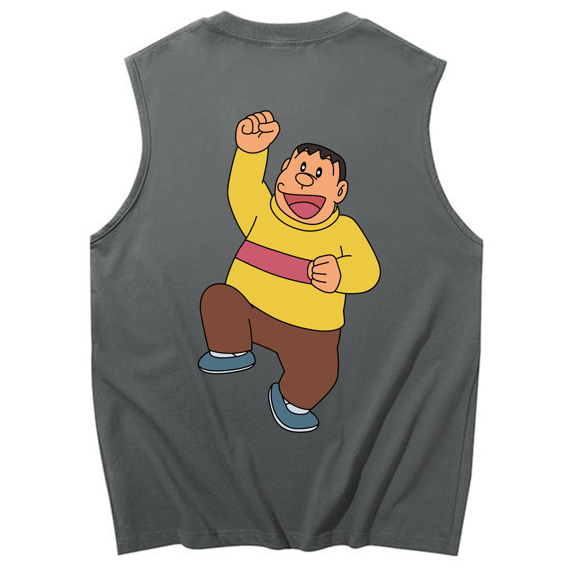 （画像用） ドラえもん 剛田武 Doraemon Gouta Takeshi コットン100％タンクトップ（背面プリント）